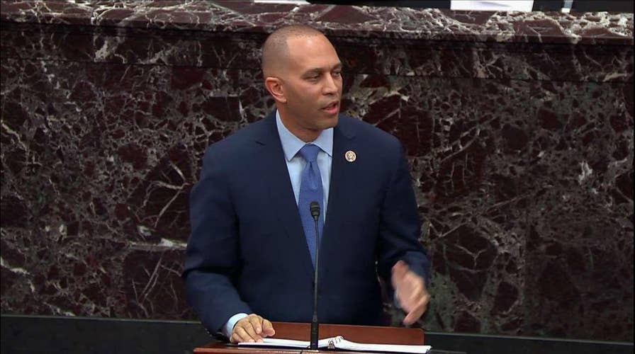 Impeachment protester interrupts Hakeem Jeffries: 'Jesus Christ would probably overturn the table'