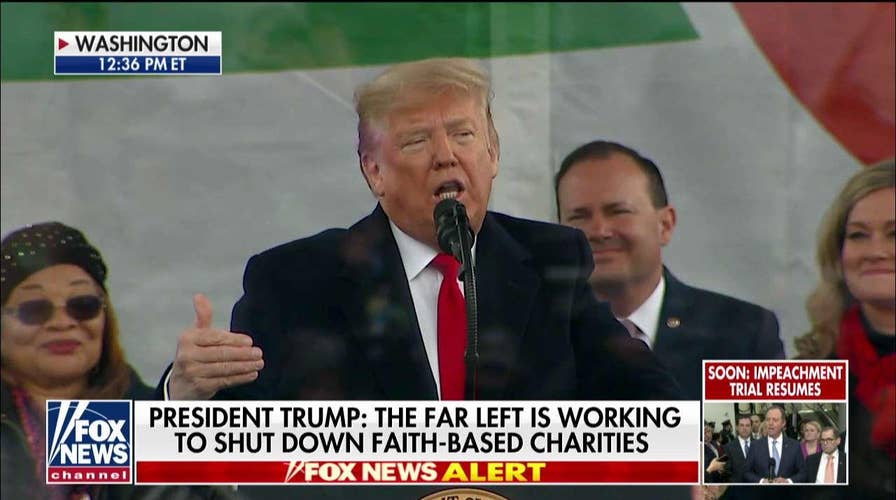 Trump at March for Life: Dems now support taxpayer-funded abortions until 'moment of birth'