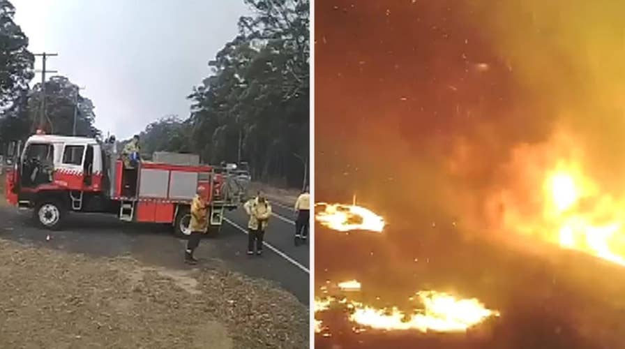 Dramatic footage: Australian firefighters evacuate Shoalhaven as bushfires rapidly spread