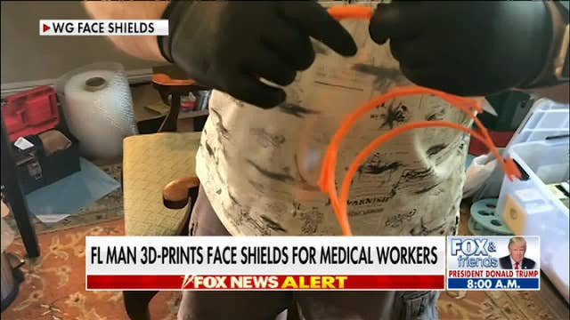 Florida man making 3D-printed face shields for health care workers