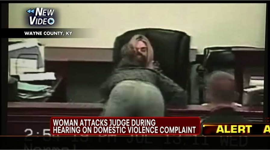 COURTROOM VIDEO: Woman Attacks Judge During Hearing