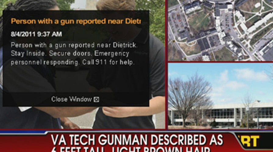 VA Tech Gunman Reported as 6 Feet Tall, Light Brown Hair, Wearing Blue and White Stripped Shirt