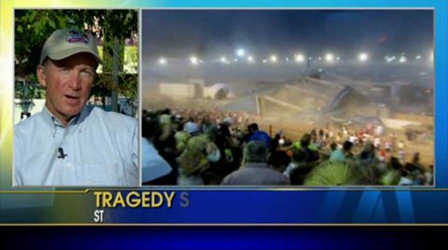 Indiana Governor Mitch Daniels on “Freakish” Stage Collapse at Indiana State Fair