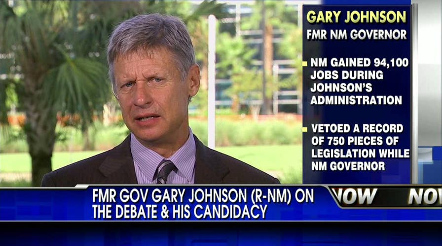 Former New Mexico Governor Gary Johnson on Best Quote of the Night During His First Debate Performance