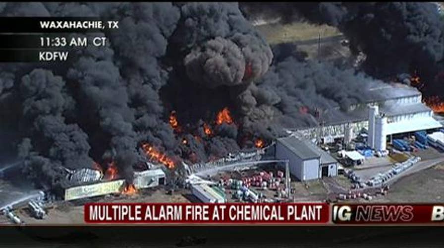 Incredible Video: Massive Fire Breaks Out at Magnablend Chemical Plant in Waxahachie, Texas