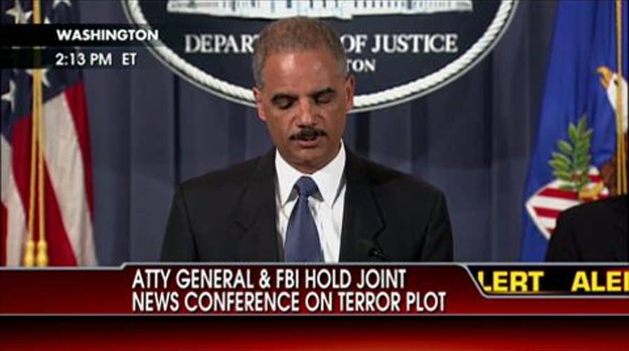 VIDEO: Attorney General Eric Holder and FBI Hold Press Conference on Terror Plot