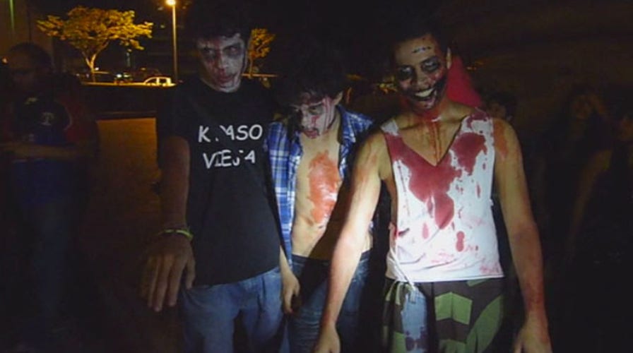 Zombies March in Caracas for Halloween