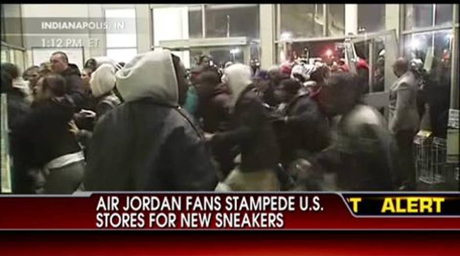 CRAZY VIDEO: Stampede to Get Air Jordan Sneakers
