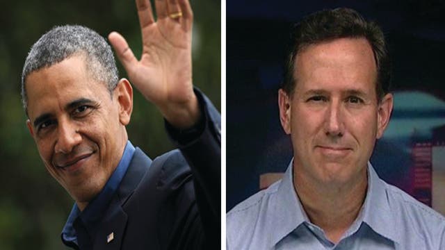 Santorum: 'No buck ever seems to stop with Obama'