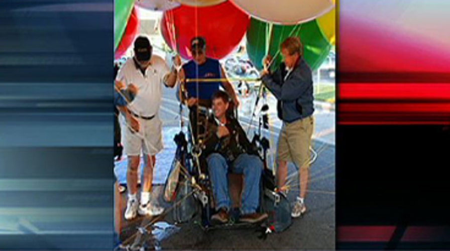 Man Flies in a Lawn Chair