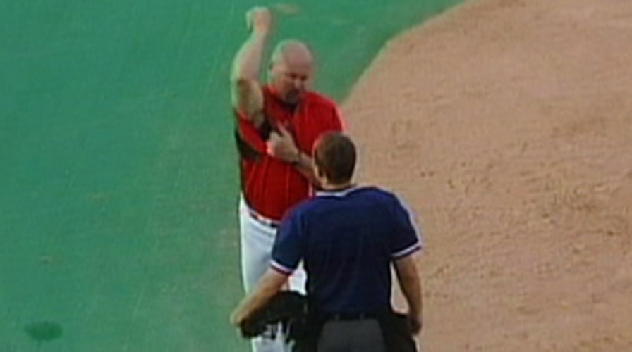 Manager Puts Armpit in Ump's Face