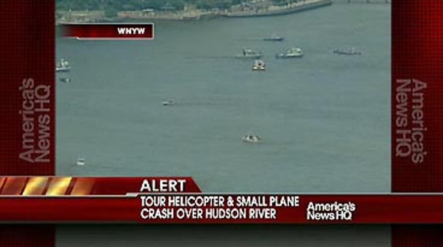 Helicopter and Plane Collide