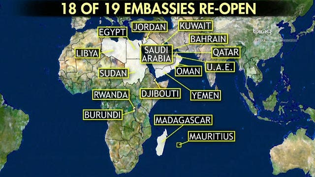 U.S. diplomatic facilities to re-open