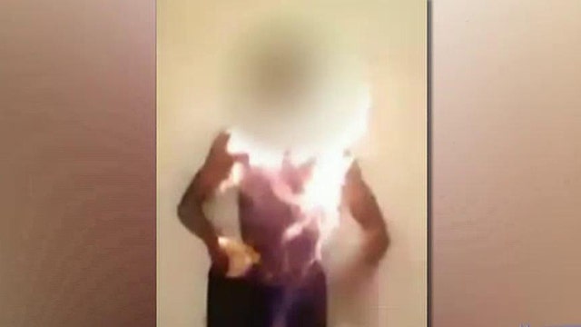 Mom arrested over son's 'fire challenge' video