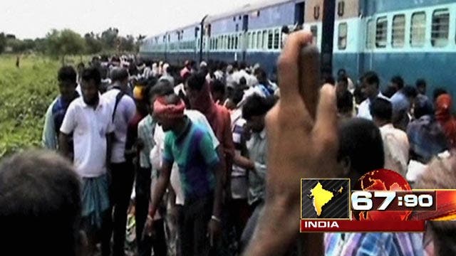 Train crash triggers violent protest in India