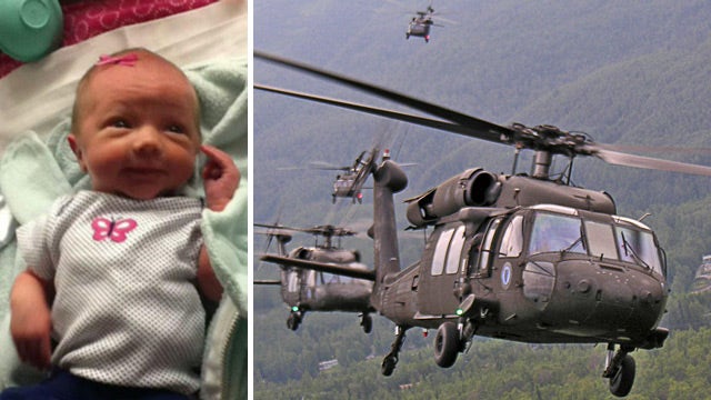 Baby on board: US Marine's wife gives birth in helicopter