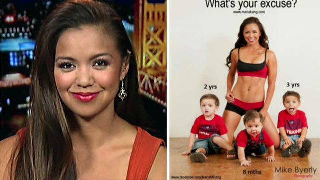 Fit mother of 3 posts picture asking 'What's your excuse?'