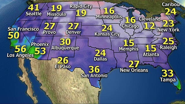 National forecast for Thursday, November 28 | Fox News Video