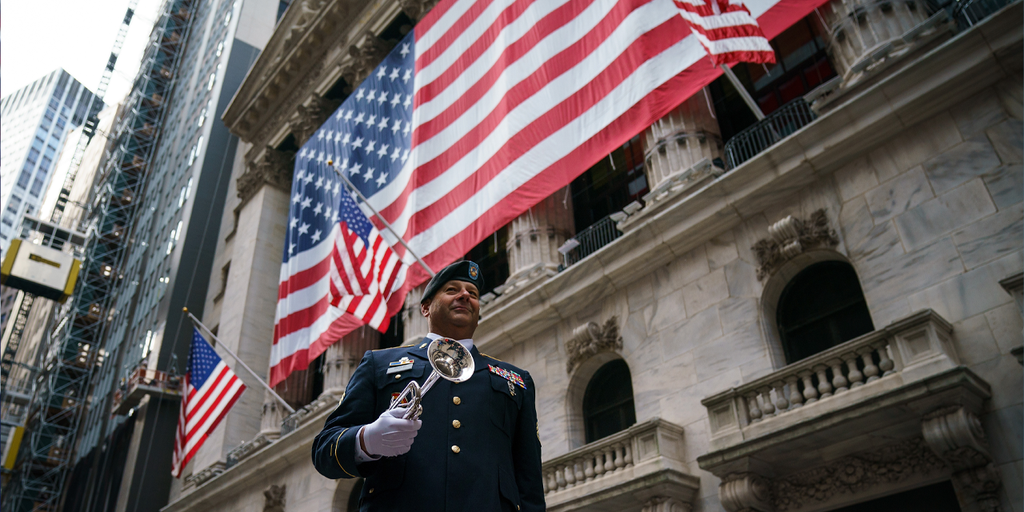 WATCH LIVE New York Stock Exchange marks Veterans Day with moment of