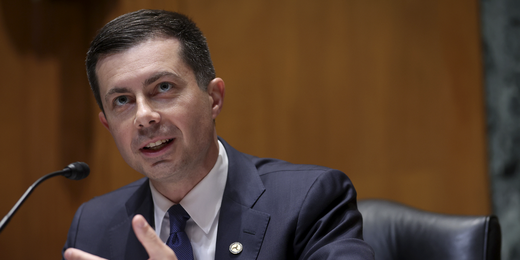 WATCH LIVE Transportation Secretary Pete Buttigieg Faces A Grilling   Transportation Secy Pete Buttigieg Getty 4.28.2022 