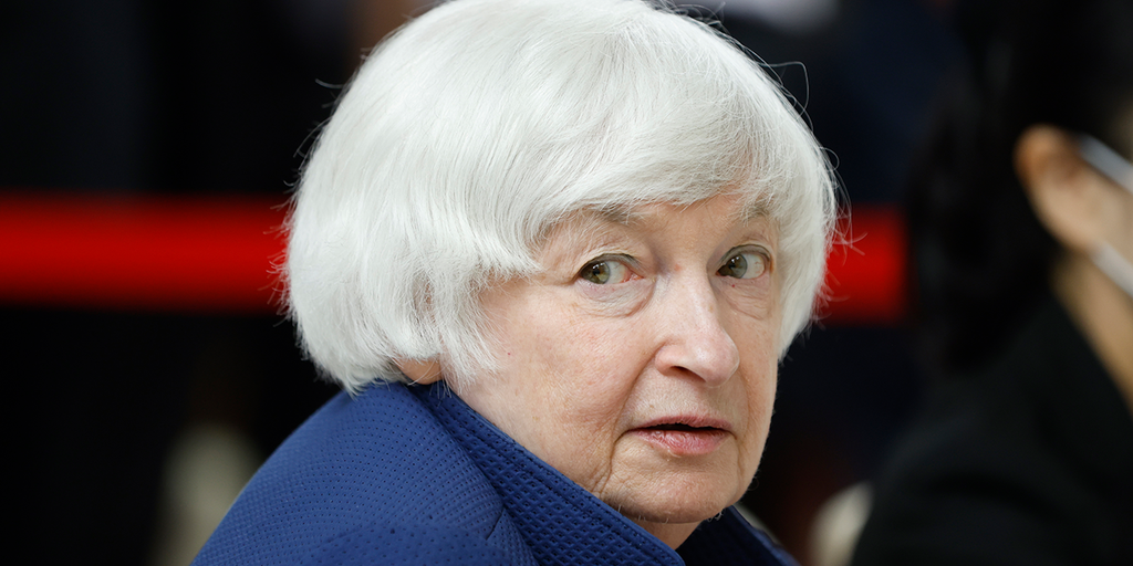 Treasury Secretary Yellen Holds A Press Conference In Advance Of The Treasury Secretary Yellen Holds A Press Conference In Advance Of The