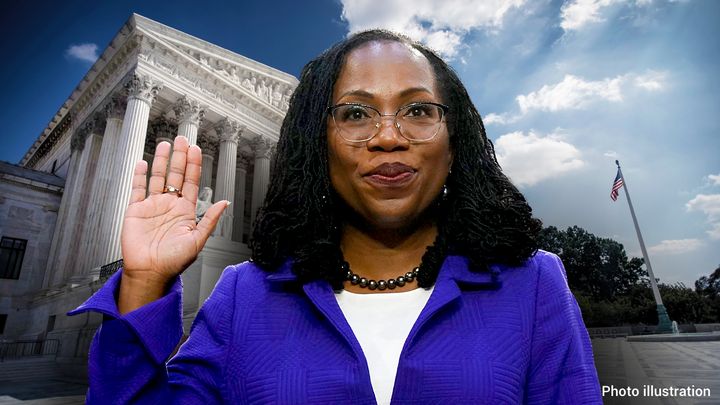 Ketanji Brown Jackson is sworn in as the next Supreme Court Justice at the Supreme Court of the United States