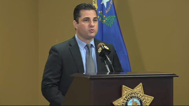 Las Vegas officials hold press conference on homicide investigation for investigative journalist stabbing