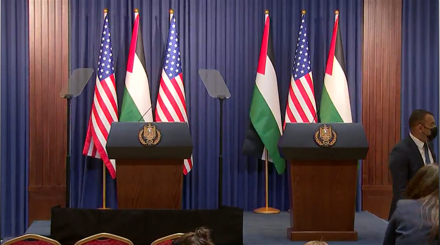 President Biden and Palestinian President Abbas deliver joint statements at the Muqata'a Presidential Compound in Bethlehem, West Bank