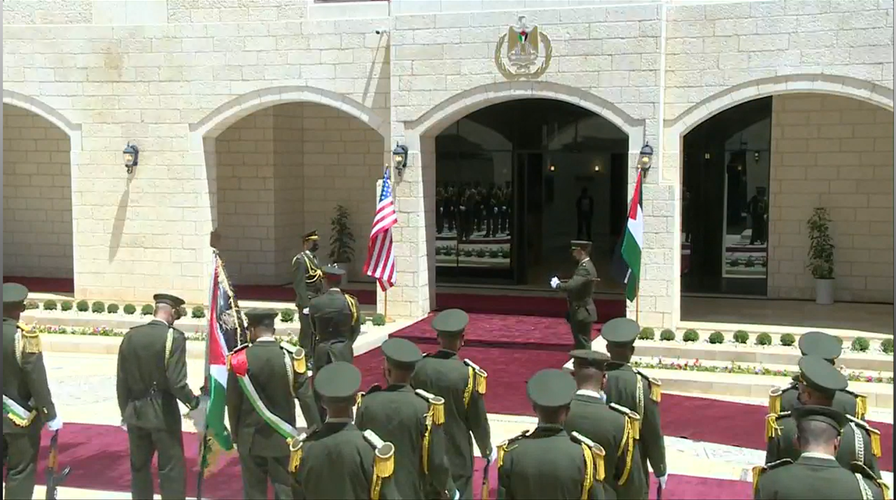 President Biden meets with President Mahmoud Abbas of the Palestinian Authority at the Muqata'a Presidential Compound in Bethlehem, West Bank
