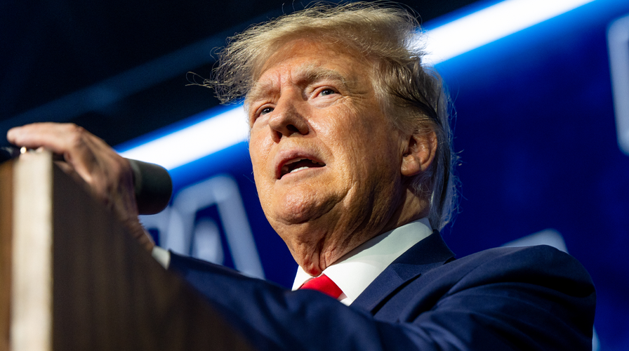 Former President Trump delivers remarks in support of endorsed candidate for U.S. House of Representatives in Wyoming Harriet Hageman