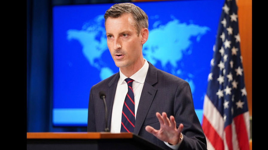 State Department spokesman Ned Price holds a briefing