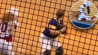 Softball player goes viral for clever trick to get around catcher — and score