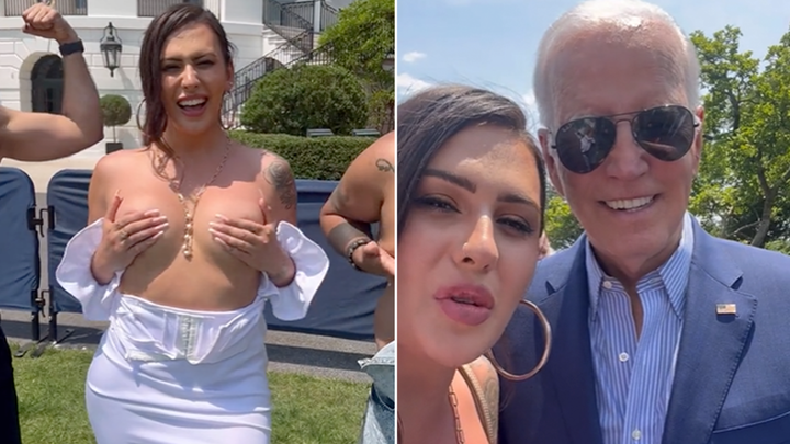 Transgender activist goes topless at White House event — but she wasn't the only one to bare all