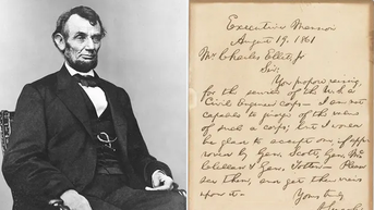 Newly-recovered letter written by Abraham Lincoln during Civil War up for sale