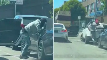 Thieves caught on camera blatantly breaking into parked cars in crime-ridden city