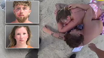 Couple arrested after being found passed out on beach with children gone