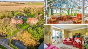 Home fit for royals hits market, includes 19th century gold wallpaper, moat and pigsty