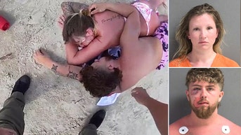 Couple arrested after being found passed out on beach with children gone
