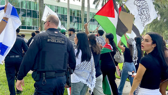 University president's decisive action sends anti-Israel mob scattering in retreat