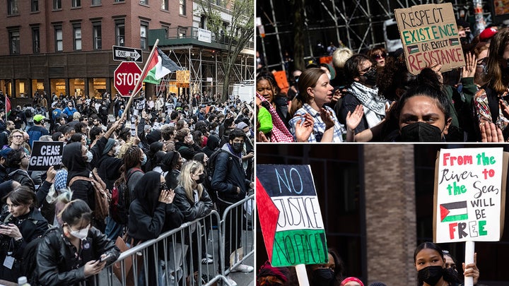 Agitators at NYU chant antisemitic and anti-police phrases