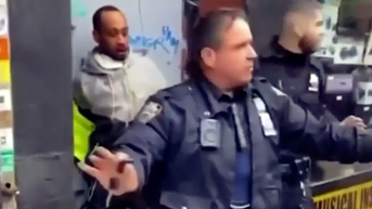 Raging community confronts suspect in 11-year-old attack – as he hides behind NYPD