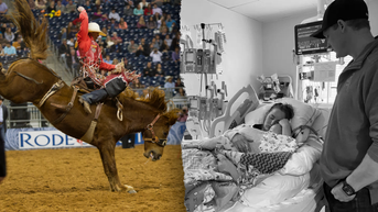 Wife of rodeo star shares tragic update on 3-year-old son who drove toy tractor into river