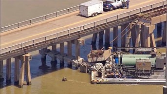 Barge slams into major Texas bridge causing partial collapse and traffic nightmare