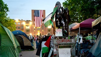 Palestinian flag hoisted at college in nation’s capital, Washington statue defaced