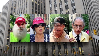 Conservatives unload on 'political' prosecution of Trump outside NYC courthouse