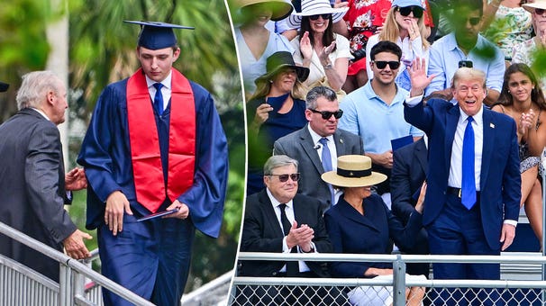 SEE PICS: Trump all smiles at grown-up Barron’s high school graduation