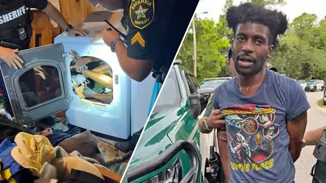Florida authorities find fugitive 'folded' in clothes dryer