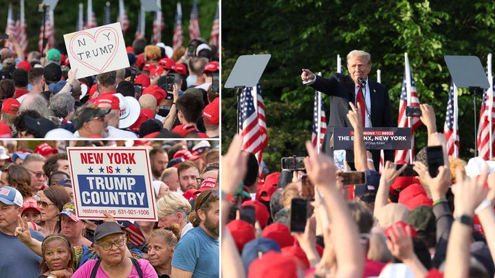 Trump rallies thousands of supporters in blue New York City, takes aim at Biden