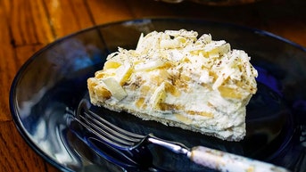 White chocolate banana cream pie is infused with banana liqueur — and nostalgia