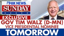 EXCLUSIVE: Dem VP nominee Gov. Tim Walz joins ‘Fox News Sunday’ at 2p ET - Fox News